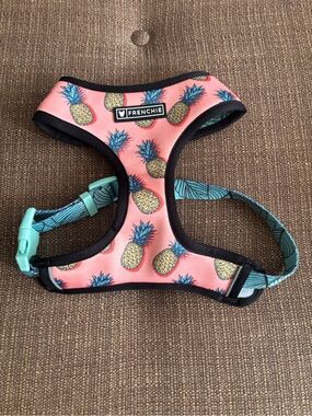 Frenchie Bulldog Reversible Dog Harness pineapples Medium